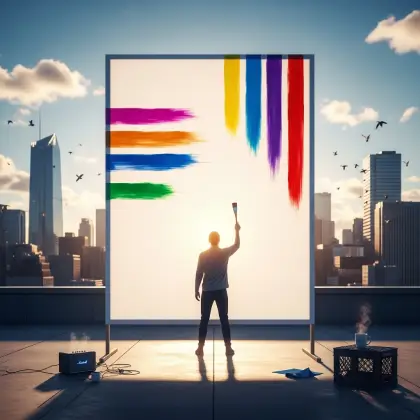 A person holds a light bulb containing grass and clouds, symbolizing creativity and the potential for new ideas each day.